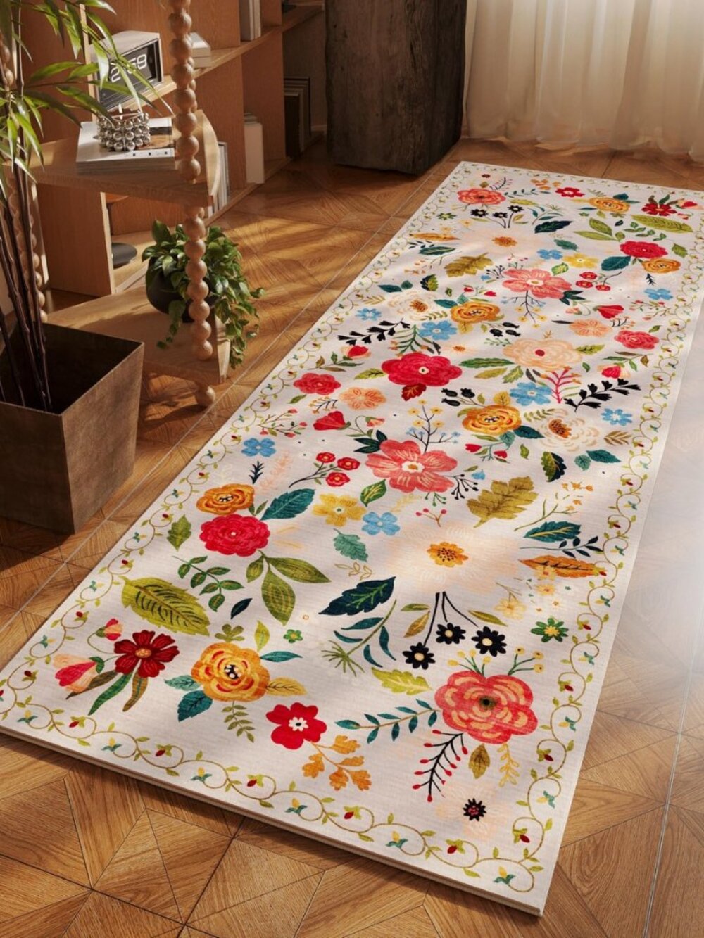 Runner Rug 2x6 Washable, Beige - Picture 6 of 8